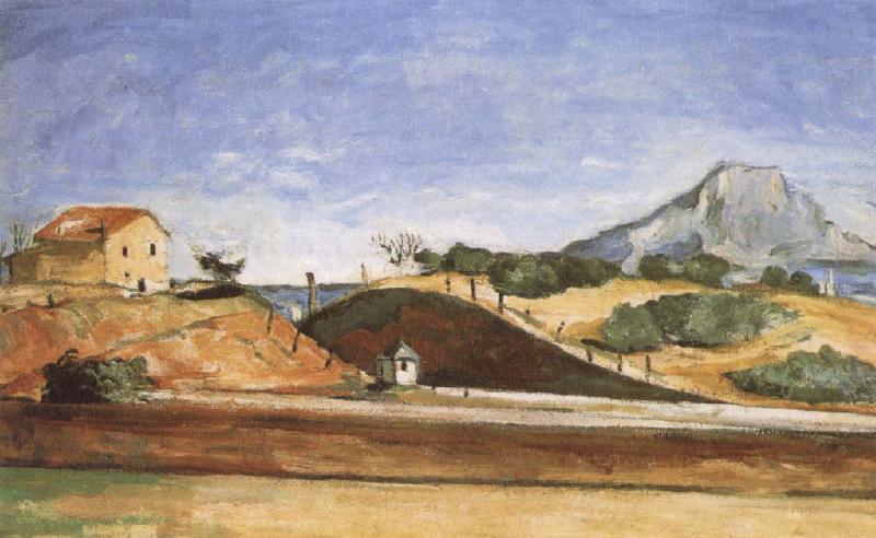 Paul Cezanne The Railway cutting France oil painting art